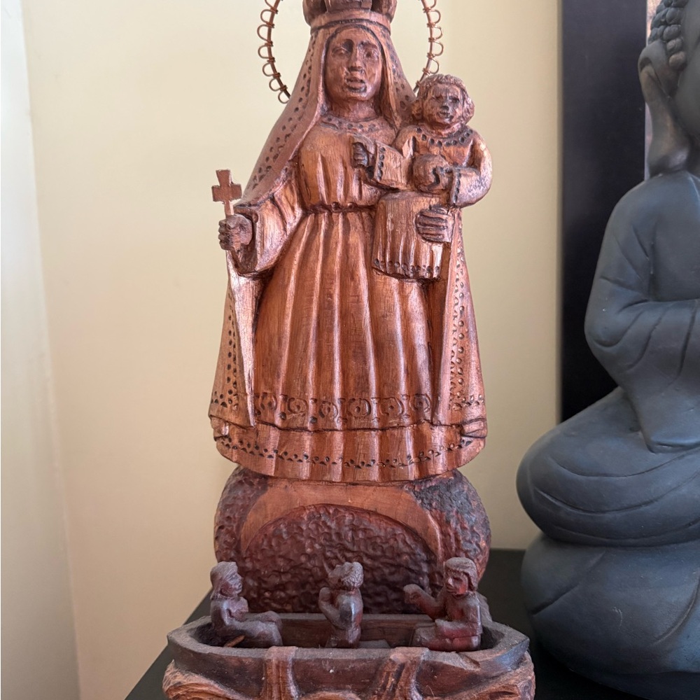 Caridad del Cobre Handcrafted Wooden Statue from Cuba 16inch